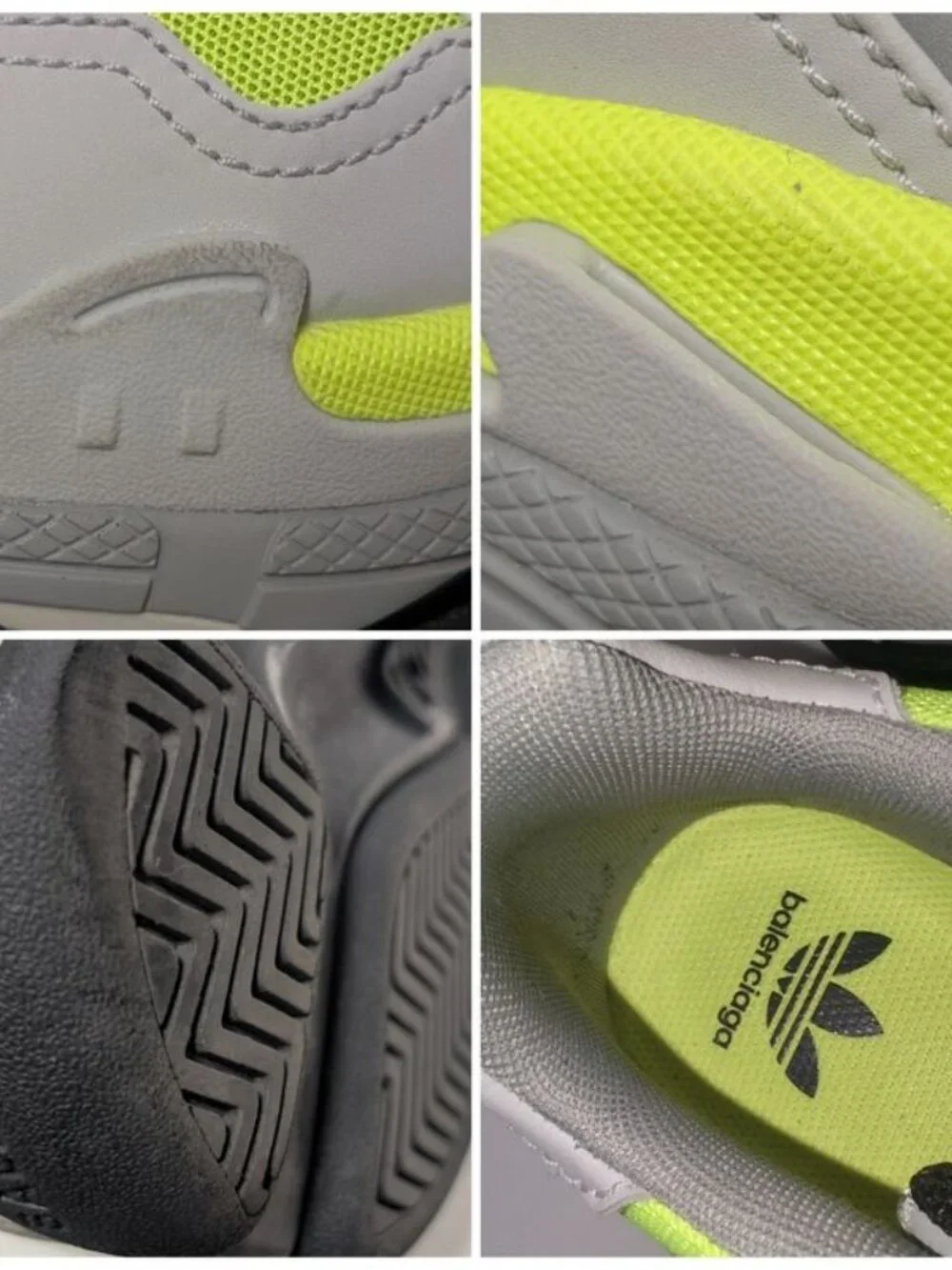 Balenciaga Adidas Collaboration Mesh Yellow Gray Handbag
